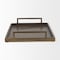 Homeroots 15in Gold Metal Hand Finished Vanity Tray With Handles 731276 - alternate 4