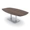 Skutchi Designs Arc Boat Conference Table, 45 in W, 84 in L, Brown HAR-ABOT-48X84-DOU-H3041 - alternate 1