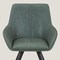 Homeroots Set of Two Green and Black Faux Leather and Wood Dining Arm Chairs, 2PK 716265 - alternate 5