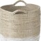 Homeroots Set of Three Beige And White Wicker Desk Organizer, 3PK 392165 - alternate 4