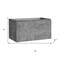 Homeroots 36" Gray Wood Freestanding Bathroom Vanity With White Sink And Two Drawers 627432 - alternate 3