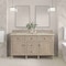 James Martin Vanities Lorelai 60" Double Vanity, Whitewashed Oak, w/ 3 CM Tajnar Eclos Top w/FreePower Wireless Charger 424-V60D-WWO-FTJR - alternate 6