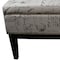 Homeroots Black and White Vintage Postcard Print Dual Lift Storage Bench 469322 - alternate 3