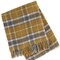 Homeroots 55" X 70" Gold And Brown Cotton Blend Woven Plaid Plush Throw Blanket with Fringe 633089 - alternate 4