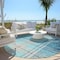 Homeroots 8' Teal Blue Gray And Brown Round Plaid Washable Indoor Outdoor Area Rug 596365 - alternate 4