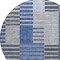 Homeroots 8' Denim Blue And Navy Blue Round Striped Washable Indoor Outdoor Area Rug 581691 - alternate 5