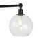 Homeroots 61" Black Reading Floor Lamp With Clear Seeded Glass Globe Shade 523345 - alternate 2