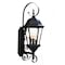 Homeroots Three Light Matte Black Swing Arm Lantern Wall Light 398393 - alternate 3