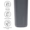 Corkcicle Sierra Series Commuter Cup Travel Coffee Mug, 17 oz, Ceramic, Flint 2817MF - alternate 2