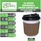 Ecoquality 10oz White Paper Coffee Cups with Black Dome Lids and Sleeves - For Home, Office, 100PK EQ10WHTPCBDLS-100 - alternate 3