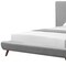 Homeroots Gray Solid Wood Full Upholstered Linen Bed 544941 - alternate 4