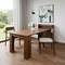 Homeroots 98" Brown Wood Self-Storing Leaf Extendable Dining Table With Storage 694687 - alternate 3