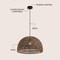Jonathan Y Campana 20" 1-Light Bohemian Modern Woven Rope/Iron LED Pendant, Brown JYL6504F - alternate 7