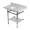 Kingston Brass 36-Inch Carrara Marble Console Sink with Brass Legs and Shelf, 8-Inch, 3-Hole KVPB36MBB1 - alternate 1