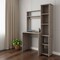 Homeroots 39" Light Gray Wood Writing Desk and Bookshelf Set 535145 - alternate 4