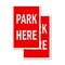 Signmission Park Here, Vinyl Decals Only 24 Inch x 36 Inch, Vinyl Decal, 2PK DSB-2436-2PACK-Park Here - alternate 1