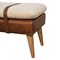 Homeroots 35in Brown Genuine Leather and Solid Wood Upholstered Storage Bench With Cabinet 717470 - alternate 5