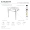 Kingston Brass 31" Ceramic Console Sink with Brass Legs, 1-Hole, White/Brushed Brass KVBH312277 - alternate 3