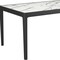 Homeroots 65" White and Black Faux Marble and Solid Wood Dining Table 572229 - alternate 6
