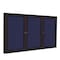 Ghent 3 Door Enclosed Fabric Bulletin Board, Bronze Aluminum Frame, 4'H x 8'W, Blue PB34896F-93 - alternate 1