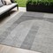 Homeroots 5' X 8' Gray Silver And Charcoal Geometric Washable Indoor Outdoor Area Rug 582717 - alternate 1