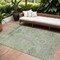 Homeroots 8' X 10' Mint Green And Gray Floral Washable Indoor Outdoor Area Rug 604081 - alternate 1