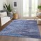 Homeroots 9' X 12' Navy Blue Charcoal And Gray Southwestern Washable Indoor Outdoor Area Rug 603555 - alternate 7