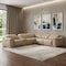 Homeroots Beige Leather Power Reclining L Shaped Six Piece Corner Sectional With Console 643960 - alternate 2