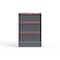 Strong Hold 3 drawer cabinet - (1x 11ft, 2x 12ft) - Red accents - Electronic Lock S3044-PPRAS-0301DS - alternate 1