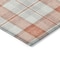 Homeroots 8' Coral And Beige Round Plaid Washable Indoor Outdoor Area Rug 601322 - alternate 6