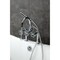 Kingston Brass 7" Center Deck-Mount Clawfoot Tub Faucet with Hand Shower, Polished Chrome AE8101RX - alternate 3