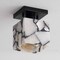 Jonathan Y Alessia 5 in. 1-Light Modern Contemporary Alabaster/Iron Cube LED Semi Flush Mount, White and Black M JYL1202C - alternate 6