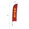 Showdown Displays 13 Ft  Premium Blade Sail Sign Kit (Double-Sided With Ground Spike Base) - Sale Red Burst 908120-005 - alternate 4