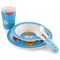 Peanuts Fun Times 5 Piece Kid's Bamboo Melamine Dinnerware Set in Blue 136651.05 - alternate 7