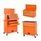 Homeroots 15" Orange Multi-Tier Steel Rolling Cabinet With Lid 714589 - alternate 4