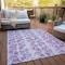 Homeroots 5' X 8' Lilac And Ivory Abstract Washable Indoor Outdoor Area Rug 614174 - alternate 6