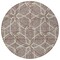 Homeroots 8' Taupe And Ivory Round Geometric Washable Indoor Outdoor Area Rug 613051 - alternate 4