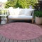Homeroots 8' Eggplant And Ivory Round Geometric Washable Indoor Outdoor Area Rug 602361 - alternate 6