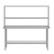 Flash Furniture Reader Work Table, 18 Gauge Stainless Steel Top Shelf and Double Overshelves and Undershelf NH-WT-3072-OSH-GG - alternate 7