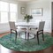 Homeroots 8' Emerald Round Abstract Washable Indoor Outdoor Area Rug 608234 - alternate 5