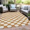 Homeroots 10' X 14' Orange And Ivory Polka Dot Washable Indoor Outdoor Area Rug 595264 - alternate 6