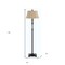 Homeroots 61" Bronze Two Light Traditional Shaped Floor Lamp With Brown Square Shade 526257 - alternate 4