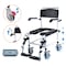 Vevor 350lbs Bedside Commode Toilet Chair Lockable Wheels Footrest Flip-up Arm FBL735200 - alternate 1