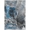Homeroots 5' X 8' Ivory Blue and Gray Abstract Washable Non Skid Indoor Outdoor Area Rug 559428 - alternate 5
