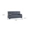 Homeroots 75" Gray Faux Leather Sleeper Sofa And Toss Pillows With Brown Legs 607188 - alternate 4