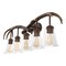 Jonathan Y Wyatt 37.75" 5-Light Southwestern Bohemian Resin/Seeded Glass Faux Antler LED Vanity Light, Brown Woo JYL6316A - alternate 4