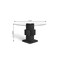 Homeroots 51" Clear and Black Glass and Solid Wood Pedestal Base Round Top Dining Table 633117 - alternate 5