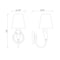 Z-Lite Claudelle 1-Light Wall Sconce, 5.75 in W x 14 in H, Textured White + Modern Gold 4014-1S-TW-MGLD - alternate 3