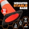 Xpose Safety 28 in Orange Traffic Cone, 10 lb Base with 6 in & 4 in Reflective Collar, PVC, DOT Approved, 24PK OTC28-64-10L-24-X - alternate 4