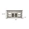 Homeroots 60" Ivory Solid Wood Open shelving Distressed TV Stand 528759 - alternate 5